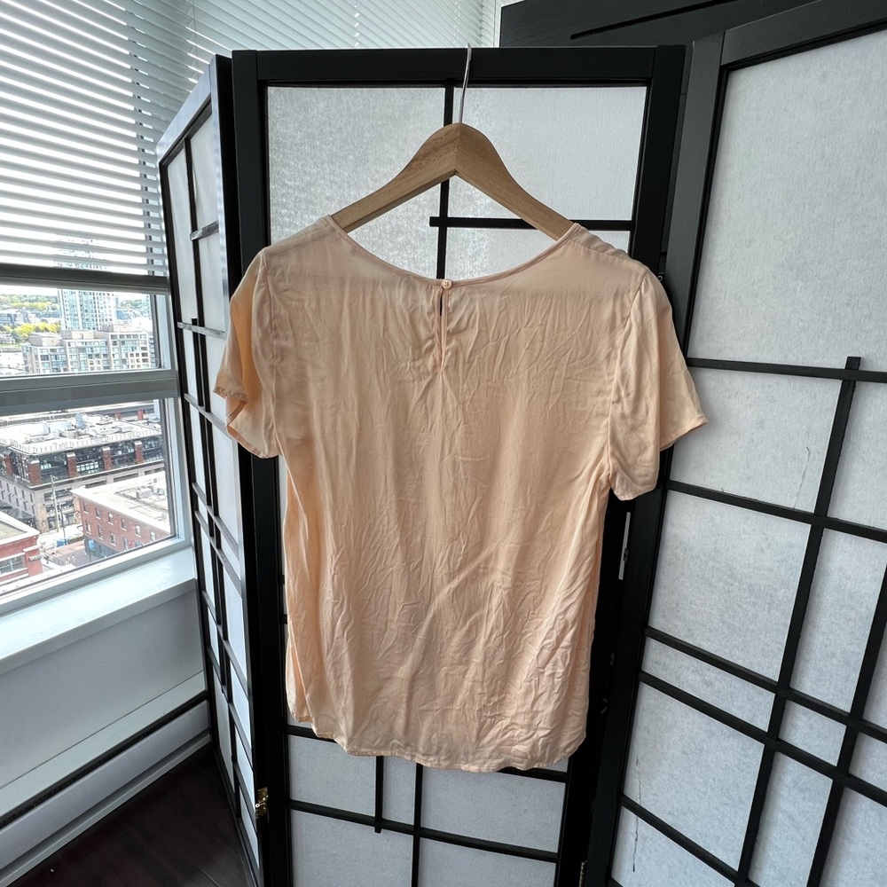 Peach Washable Silk Shirt